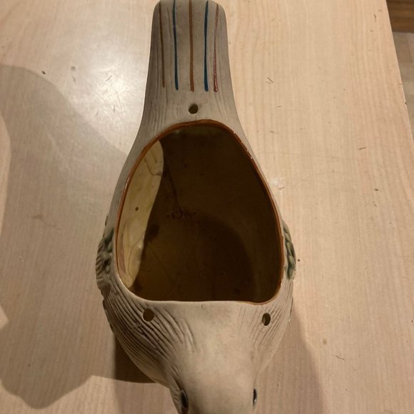 Vintage scandinavian pottery in the shape of a bird. Ceramic Hanging Flower Pot - Picture 3 of 11